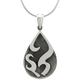 Flames Drop Sterling Necklace - Aaria Tees