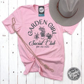 Garden Girl Social Club Short Sleeve Crew Neck Tee - Aaria Tees
