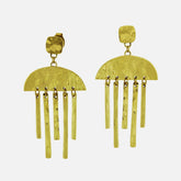 Chapala Hammered Post Earrings - Aaria Tees