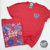 Groovy 250 Years Paprika Pigment Dyed Tee - Aaria Tees