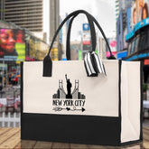 New York Cotton Canvas Tote Bag NY Travel Vacation Tote Employee and Client Gift NYC Wedding Favor Birthday Welcome Tote Bag Bridesmaid Gift - Aaria Tees