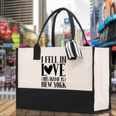 New York Cotton Canvas Tote Bag NY Travel Vacation Tote Employee and Client Gift NYC Wedding Favor Birthday Welcome Tote Bag Bridesmaid Gift - Aaria Tees