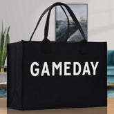 Gameday Cotton Canvas Chic Beach Tote Bag Multipurpose Tote Weekender Tote Gift for Her Outdoor Tote Vacation Tote Large Beach Bag - Aaria Tees
