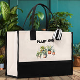 Plant Mom Canvas Tote Bag Plant Lovers Gift Plant Lady Tote Bag Gardener Mom Gift Gardening Tote Bag Plant Gift Botanical Gift for Mom - Aaria Tees