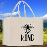 Kind Cotton Canvas Tote Bag Nurse Appreciation Gift Bag Gift for Her Birthday Gift Bee Kind Mental Health Matters Save The Bees - Aaria Tees