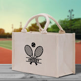 Tennis Personalization Cotton Canvas Tote Bag Gift for Tennis Lover Bag Tennis Coach Gift Bag - Aaria Tees