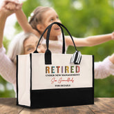 Retirement Cotton Canvas Tote Bag Retire Bag Retirement Party Bag Retired Woman Gift Grandma Gift Est 2024 Retirement Funny Bag - Aaria Tees