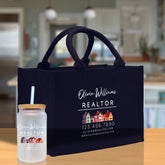 Realtor Tote Bag Personalized Business Tote Bag Custom Real Estate Agent Gift Bulk Business Logo Realtor Swag Real Estate Tote Bag - Aaria Tees
