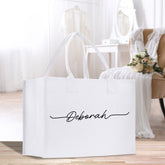 Personalized Name Wedding Cotton Canvas Tote Bag Bridal Shower Gift Custom Honeymoon Gift Customized Wedding Gift Bridesmaid Gift - Aaria Tees