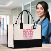 Pediatric Nurse Personalized Cotton Canvas Tote Bag Custom Nurse Gift Registered Nurse Tote RN Tote RN Gift Future Nursing Student Gift - Aaria Tees