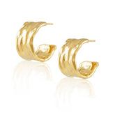 Gina Hammered Hoop - Aaria Tees