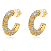 Demi Pave Hoop - Aaria Tees