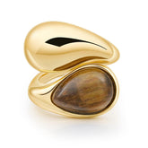 Cami Tiger Eye Stacked Ring - Aaria Tees