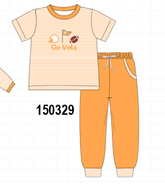 Orange Tennessee Go Vols Embroidery Pants Set - Aaria Tees