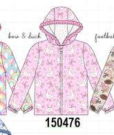 Pink Goose Bow ruffle Raincoat - Aaria Tees