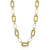 Jenna Acrylic Necklace - White - Aaria Tees