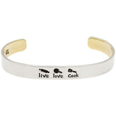 Live Love Cook Cuff Bracelet - Aaria Tees