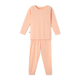 Peach Fuzz Long Sleeve Bamboo Pajama Set - Aaria Tees