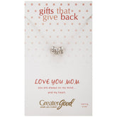 Love You Mom Sterling Necklace - Aaria Tees