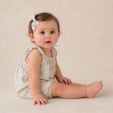 Organic Tie Shoulder Bubble Romper - Bluebelle - Aaria Tees