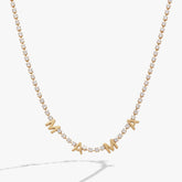"Mama" Crystal Tennis Necklace - Aaria Tees