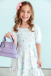 Butterfly Ballet Smocked Ruffle Dress - Aaria Tees