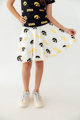 Iowa White Tigerhawk Twirl Skort - Aaria Tees