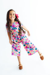 Retro Bloom Wide Leg Jumpsuit - Aaria Tees