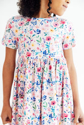 Morning Meadows S/S Pocket Twirl Dress - Aaria Tees