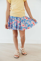 Watercolor Floral Ruffle Twirl Skort - Aaria Tees