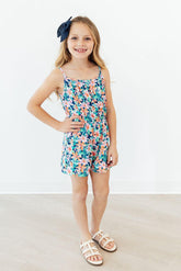 Island Blossoms Strappy Play Romper - Aaria Tees