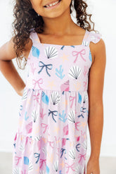 Beachside Bows Ruffle Maxi Dress - Aaria Tees