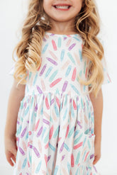 Color Crayons S/S Pocket Twirl Dress - Aaria Tees
