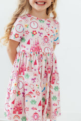 Princess & the Froggie S/S Pocket Twirl Dress - Aaria Tees