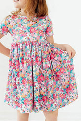 Petal Promises S/S Pocket Twirl Dress - Aaria Tees