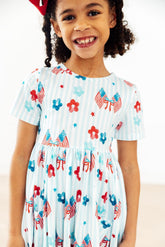 Home of the Brave S/S Pocket Twirl Dress - Aaria Tees
