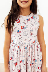 Born in the USA Tank Twirl Dress - Aaria Tees