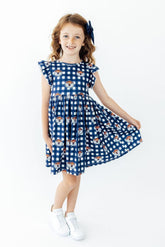 Auburn Plaid Aubie Flutter Twirl Dress - Aaria Tees