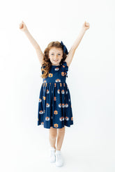 Auburn Blue Aubie Flutter Twirl Dress - Aaria Tees