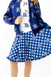 Montana State University Plaid Bobcat Ruffle Twirl Skort - Aaria Tees