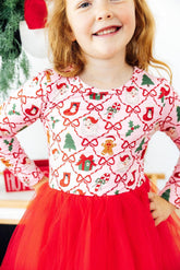Deck the Halls L/S Tutu Dress - Aaria Tees