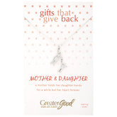 Mother & Daughter Silhouette Sterling Necklace - Aaria Tees