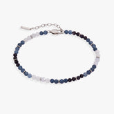 Blue Ombre Semi-Precious Beaded Anklet - Aaria Tees