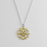Moroccan Mandala Sterling & Brass Necklace - Aaria Tees