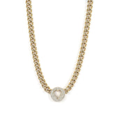 Pave Heart Chain Necklace - Aaria Tees