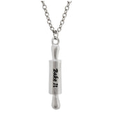 Pewter Rolling Pin Necklace - Aaria Tees