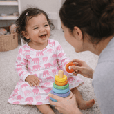 Pink Elephant Swirly Girl Dress - Aaria Tees