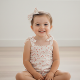 Organic Hair Bow Clip - Pink Bloom - Aaria Tees