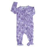 Mushroom Floral Ruffle Footie - Aaria Tees