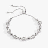 Crystal Snowflake Beaded Bolo Bracelet - Aaria Tees